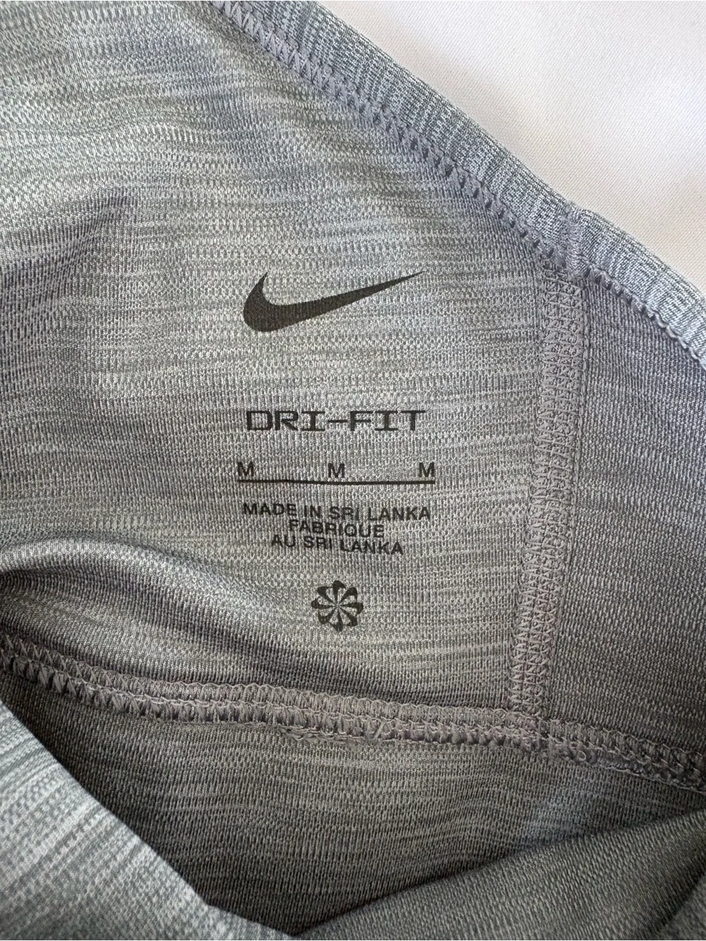 NIKE Grey Racerback Sports Bra with White Swoosh